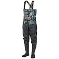 Полукомбинезон заброд. Norfin PILOT CAMO BOOTFOOT р.43-M с сапогами резина