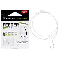 Крючки с поводком FC FEEDER сер. FC104 70см, разм.012, 0,12мм 10шт.