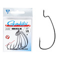 Крючки офсетные Gamakatsu Worm OFFSET EWG HOOKS BLACK разм. 1/0 6шт.