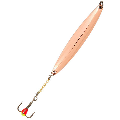 Блесна вертикал. зим. Lucky John NAIL BLADE с цеп. и тр. 65мм C блистер