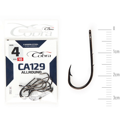 Крючки Cobra Allround BAITHOLDER сер. CA129 разм. 004 10шт.