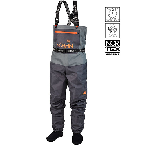 Полукомбинезон заброд. Norfin PILOT STOCKINGFOOT GRAY 02 р.M