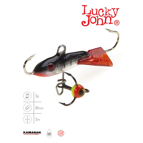 Балансир Lucky John CLASSIC 3 с тр. 30мм/12HRT блистер