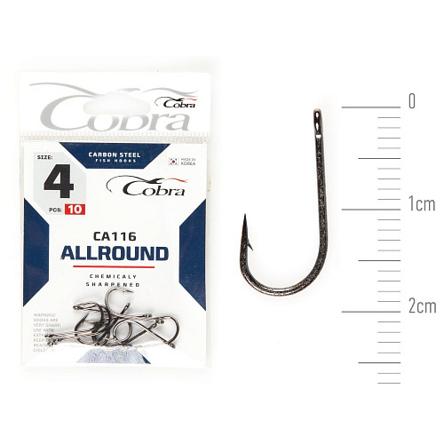 Крючки Cobra Allround CRYSTAL сер. CA116 разм. 004 10шт.