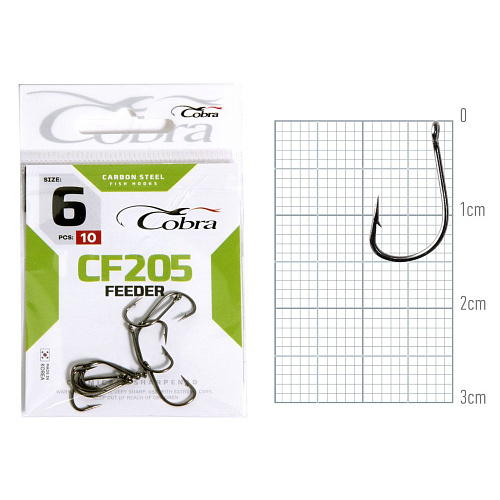 Крючки Cobra FEEDER UNIVERSAL сер. CF205 разм.006 10шт.
